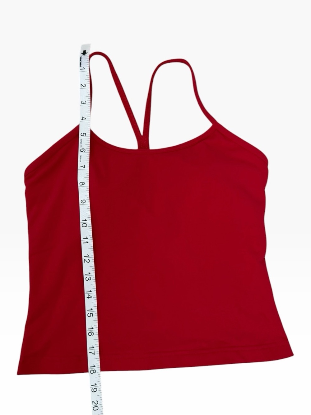 ✅SOLD✅Lululemon Deep Red Power Y Tank Top Luon Built-In Shelf Bra Size 6 - Picture 11 of 11
